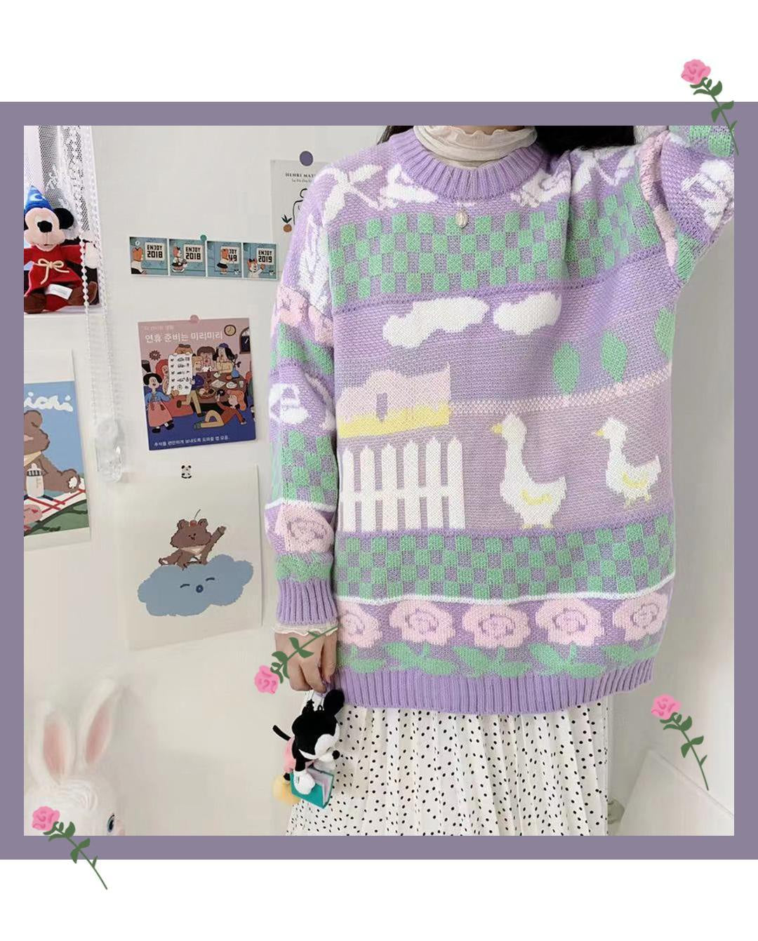 Lavender Farm Pullover