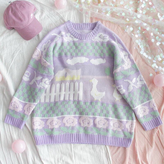 Lavender Farm Pullover