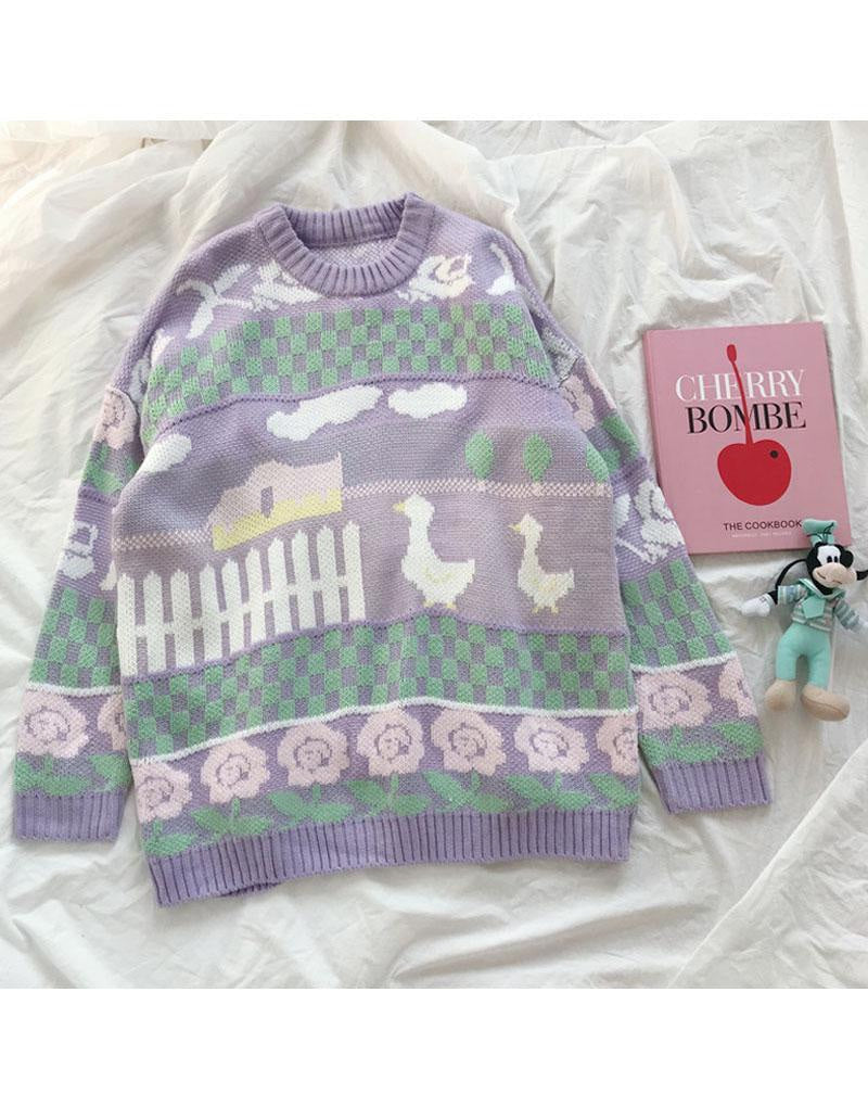 Lavender Farm Pullover