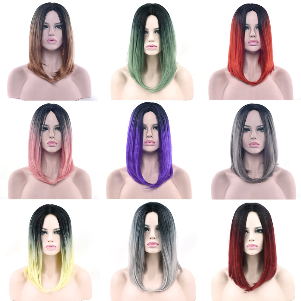 Ombre Medium Length Wigs