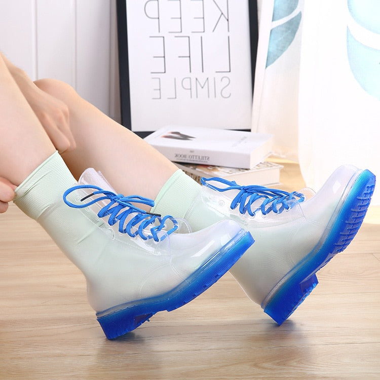 Ombre Transparent Rain Boots