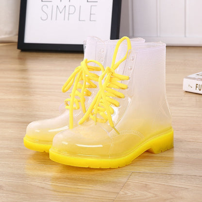 Ombre Transparent Rain Boots