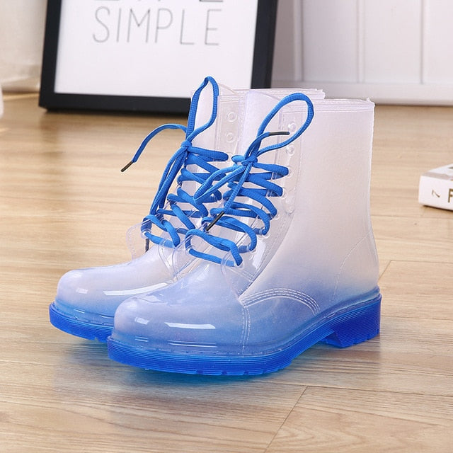 Ombre Transparent Rain Boots