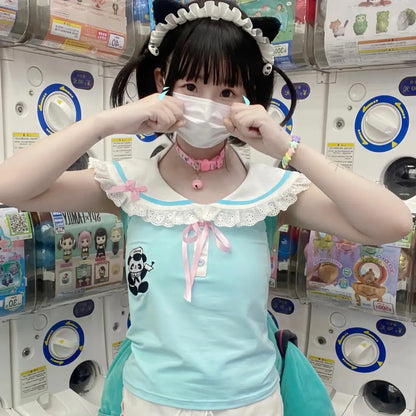 Panda Medic Collared Blouse