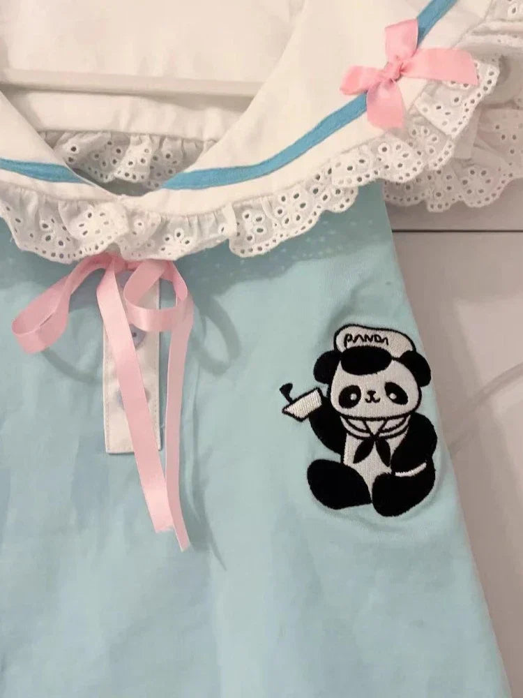 Panda Medic Collared Blouse