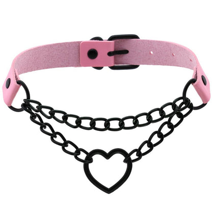 Pastel Goth Heart Choker