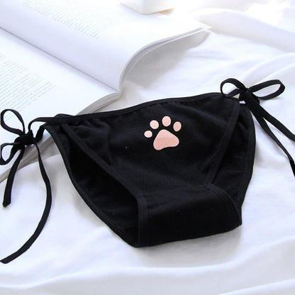 Paw Print Tie-Up Panties