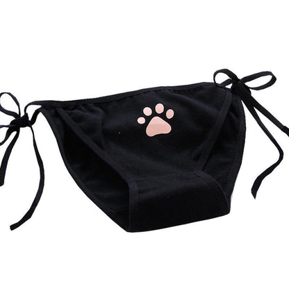 Paw Print Tie-Up Panties