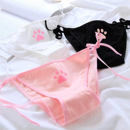 Paw Print Tie-Up Panties