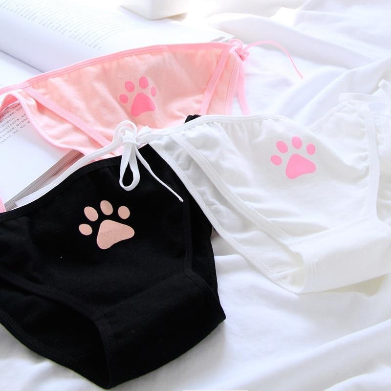 Paw Print Tie-Up Panties