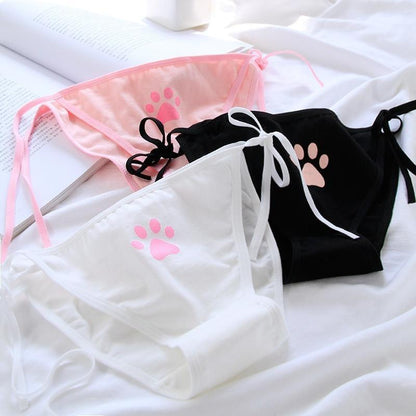 Paw Print Tie-Up Panties