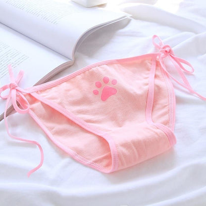 Paw Print Tie-Up Panties