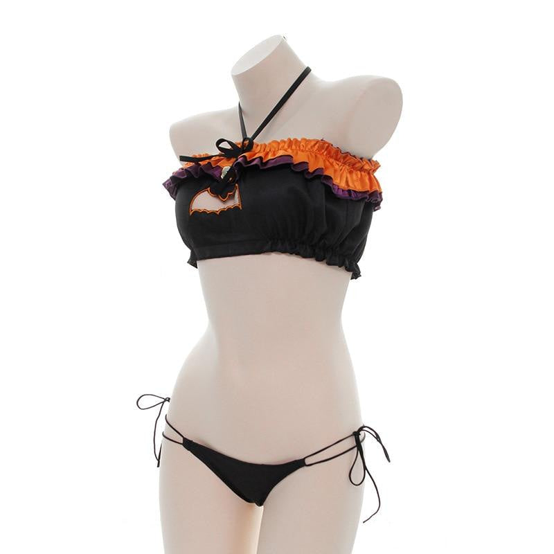 Peekaboo Bat Halloween Lingerie Set