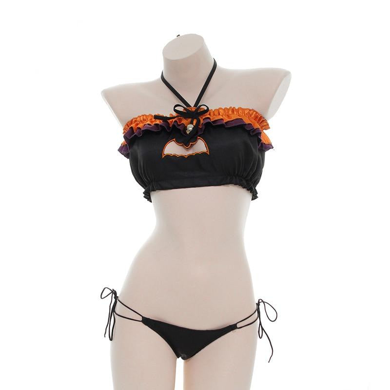 Peekaboo Bat Halloween Lingerie Set