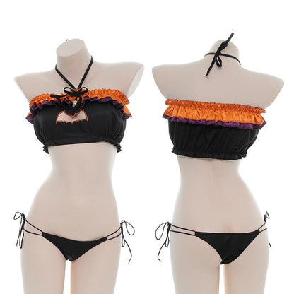 Peekaboo Bat Halloween Lingerie Set