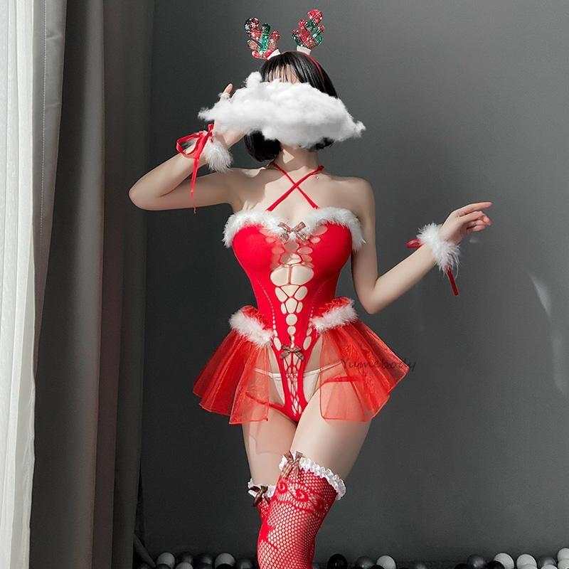 Peekaboo Mrs. Clause Lingerie Set