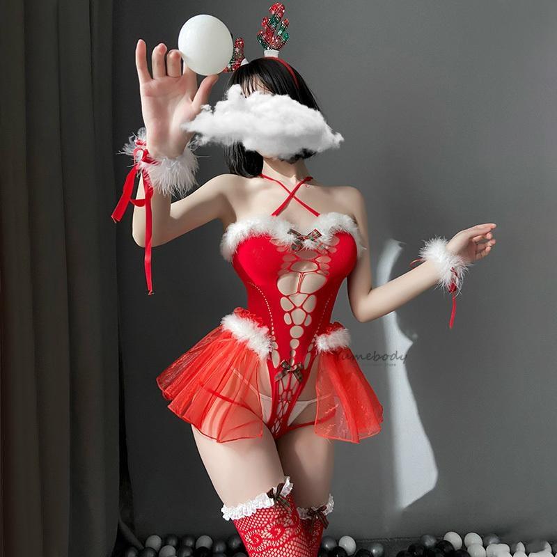 Peekaboo Mrs. Clause Lingerie Set