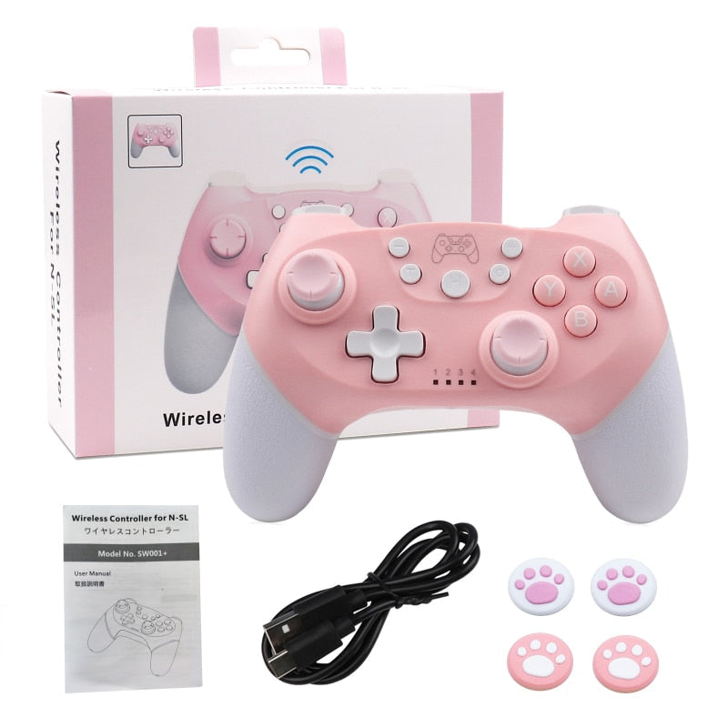 Pink Bluetooth Game Controller For PC/Switch