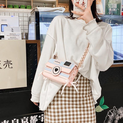 Pink Camera Shoulder Bag