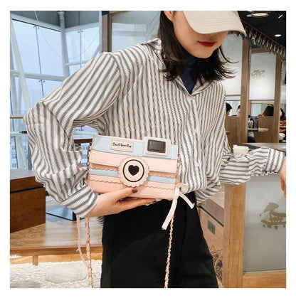 Pink Camera Shoulder Bag