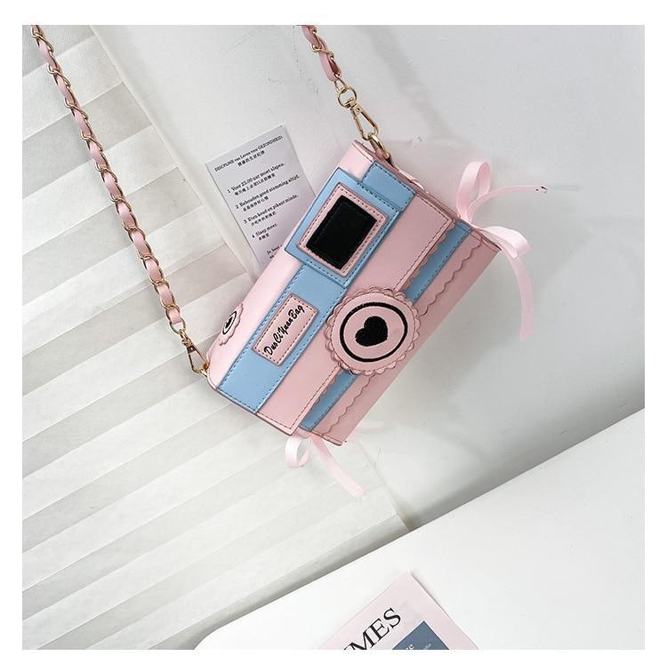 Pink Camera Shoulder Bag