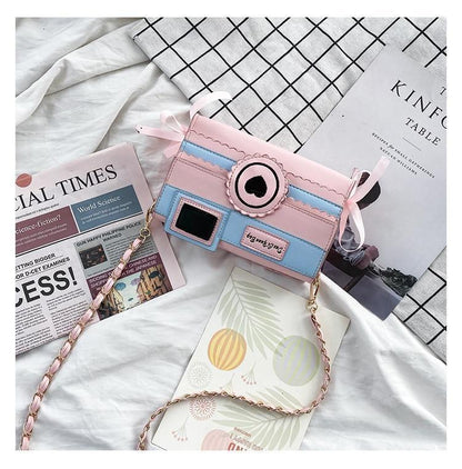 Pink Camera Shoulder Bag