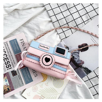 Pink Camera Shoulder Bag