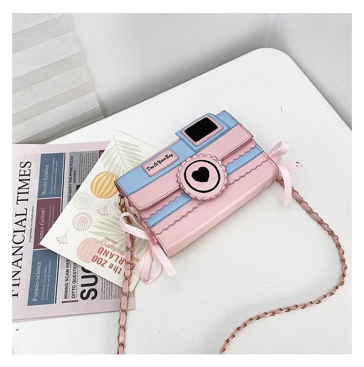 Pink Camera Shoulder Bag