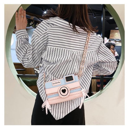 Pink Camera Shoulder Bag