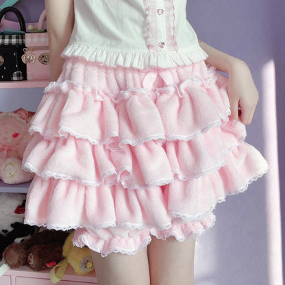 Pink Layered Cake Bloomer Shorts