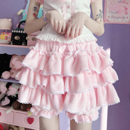 Pink Layered Cake Bloomer Shorts