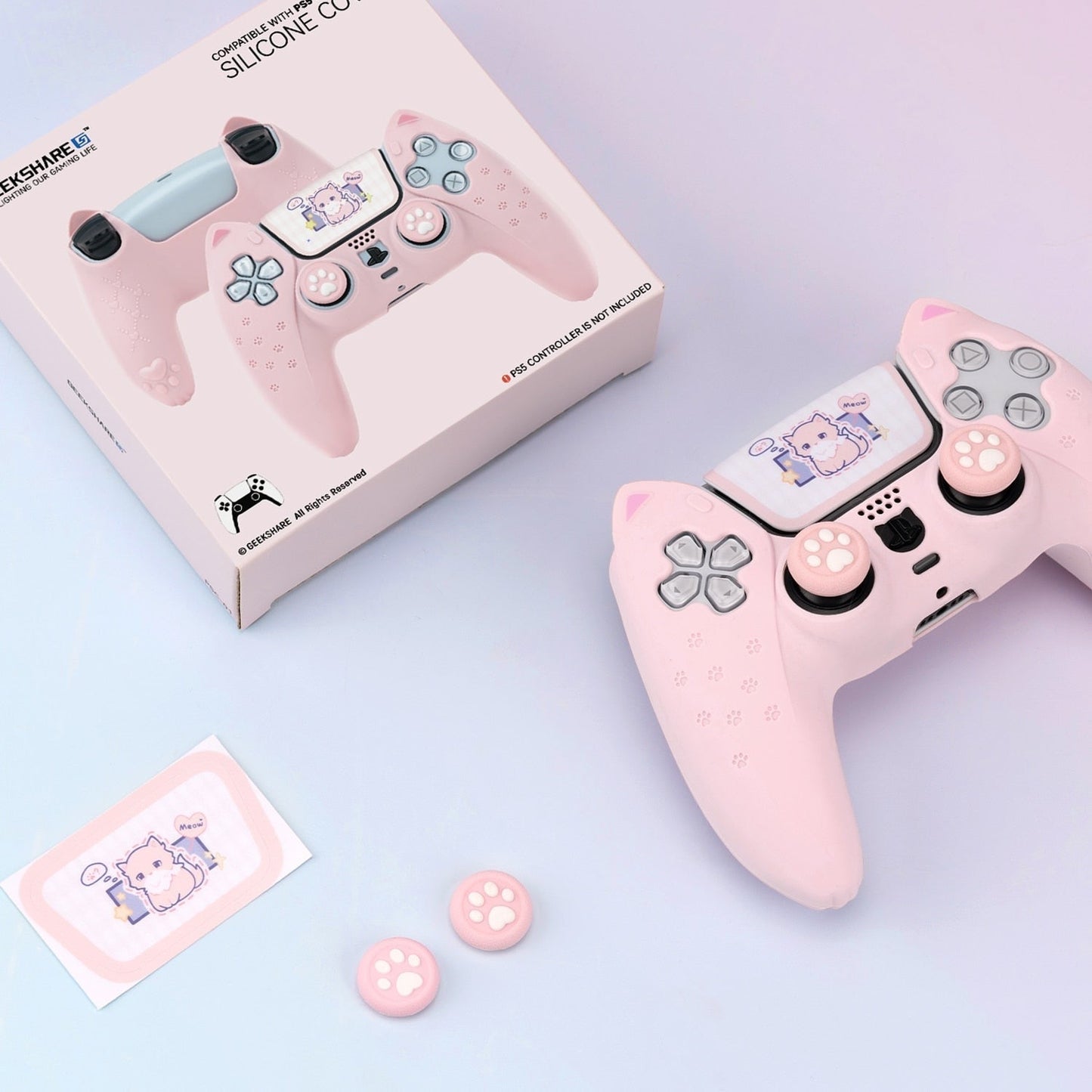 Pink Neko PS5 & Switch Controller Covers