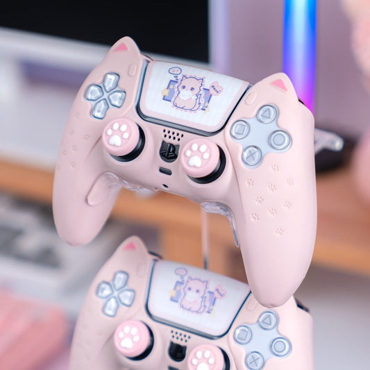 Pink Neko PS5 & Switch Controller Covers