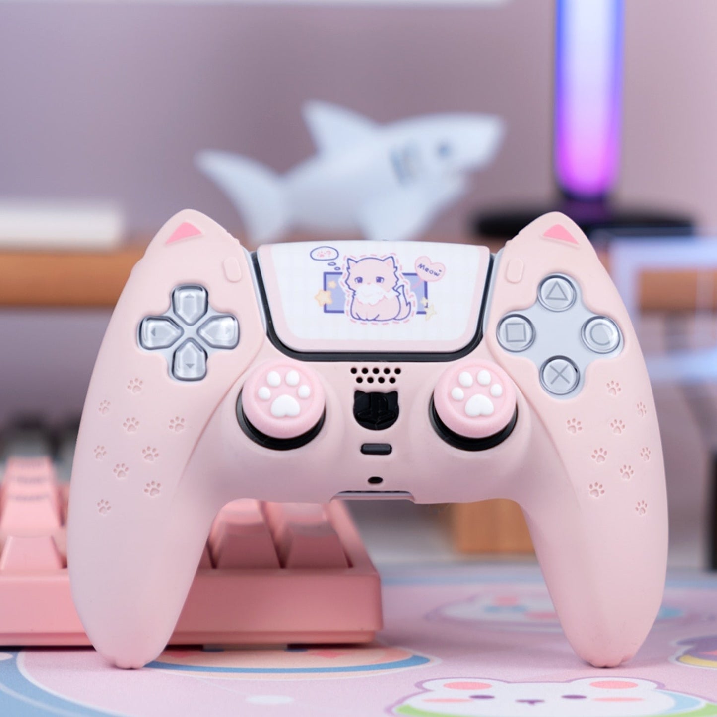 Pink Neko PS5 & Switch Controller Covers