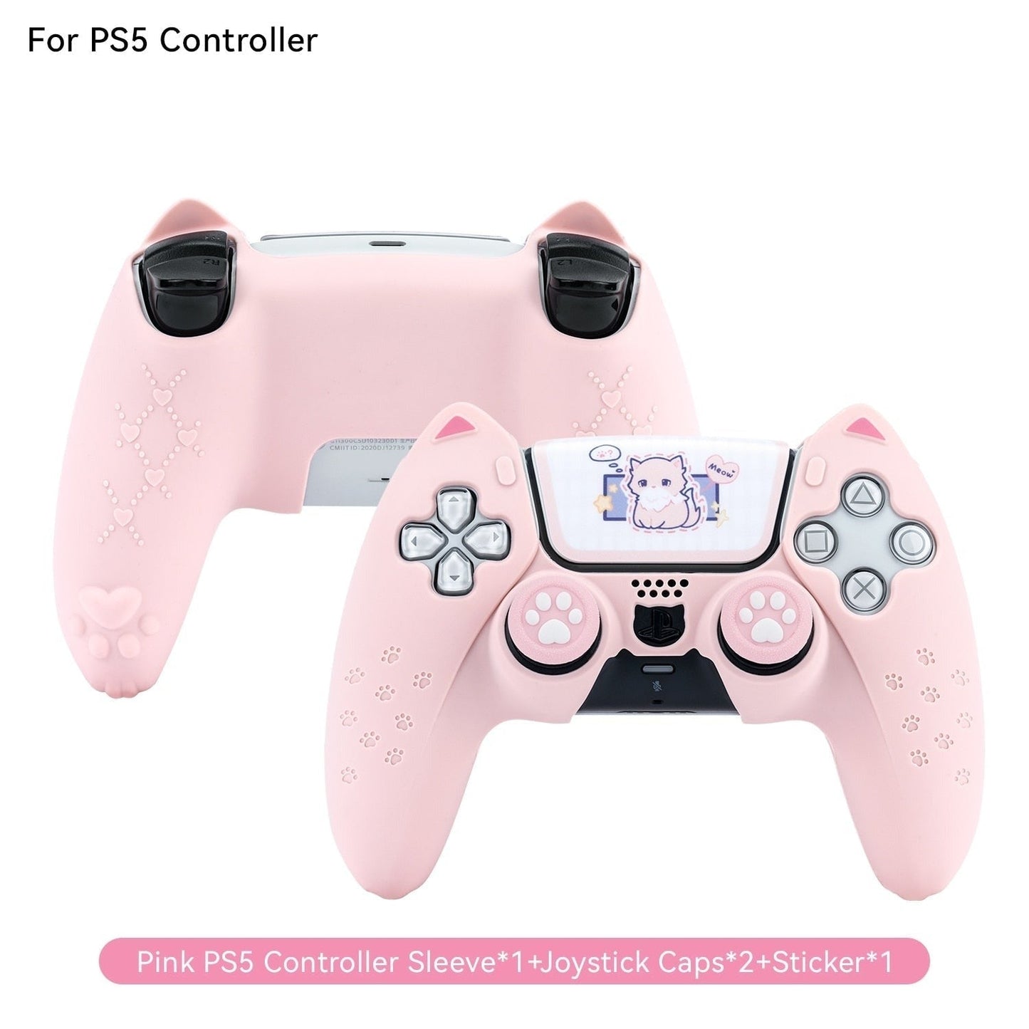 Pink Neko PS5 & Switch Controller Covers