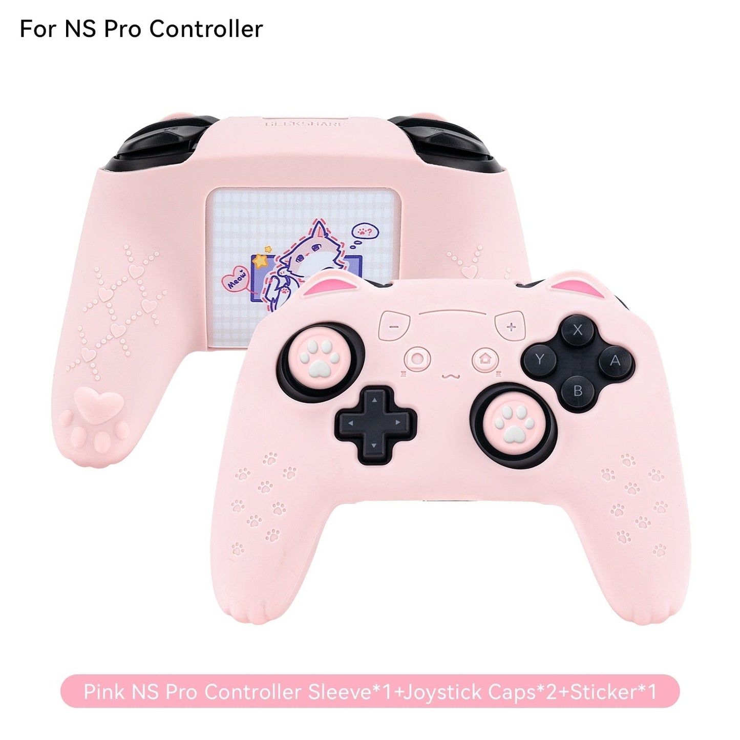 Pink Neko PS5 & Switch Controller Covers