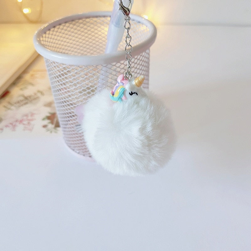 Plush Unicorn Pompom Pens