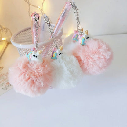 Plush Unicorn Pompom Pens