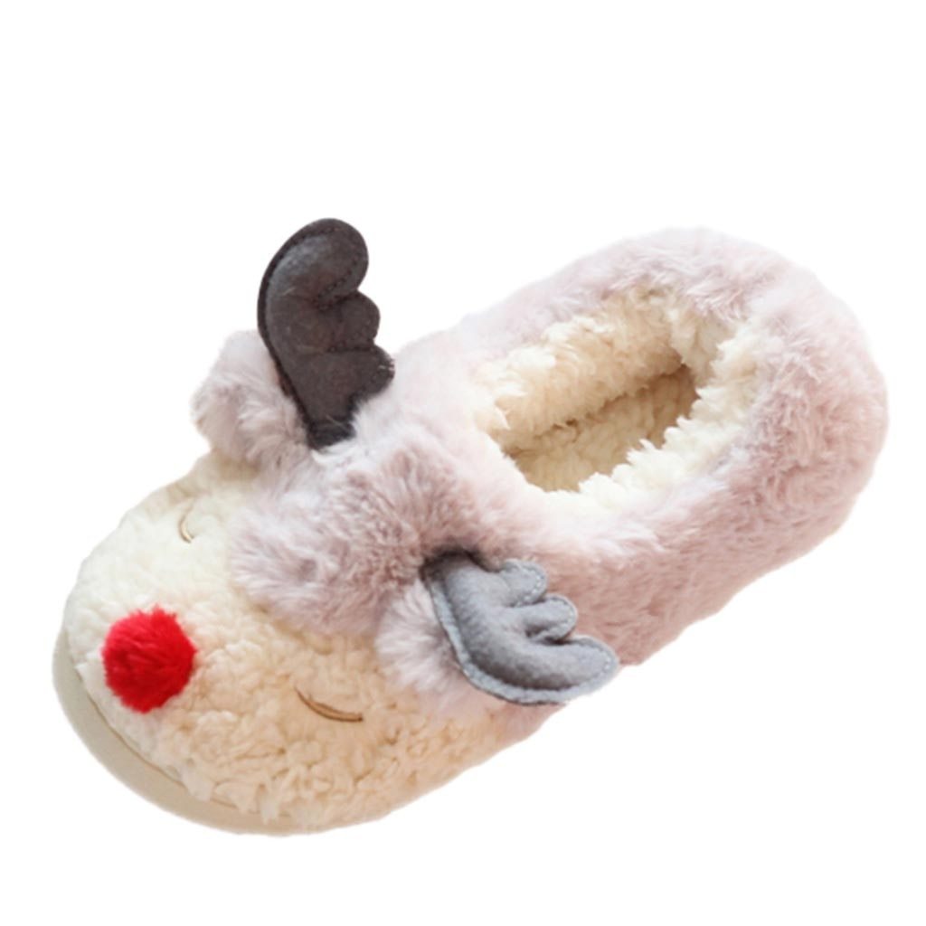 Pastel Reindeer Slippers