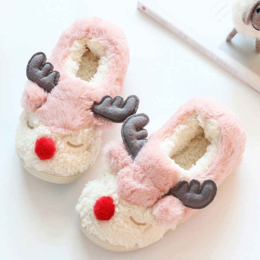 Pastel Reindeer Slippers