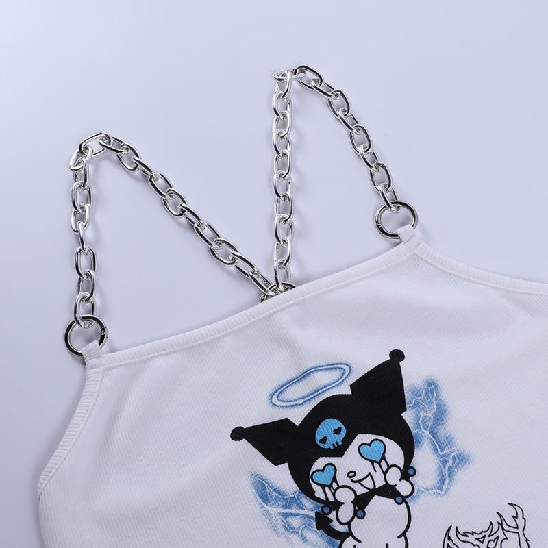 Dark Baby Kuromi Crop Top