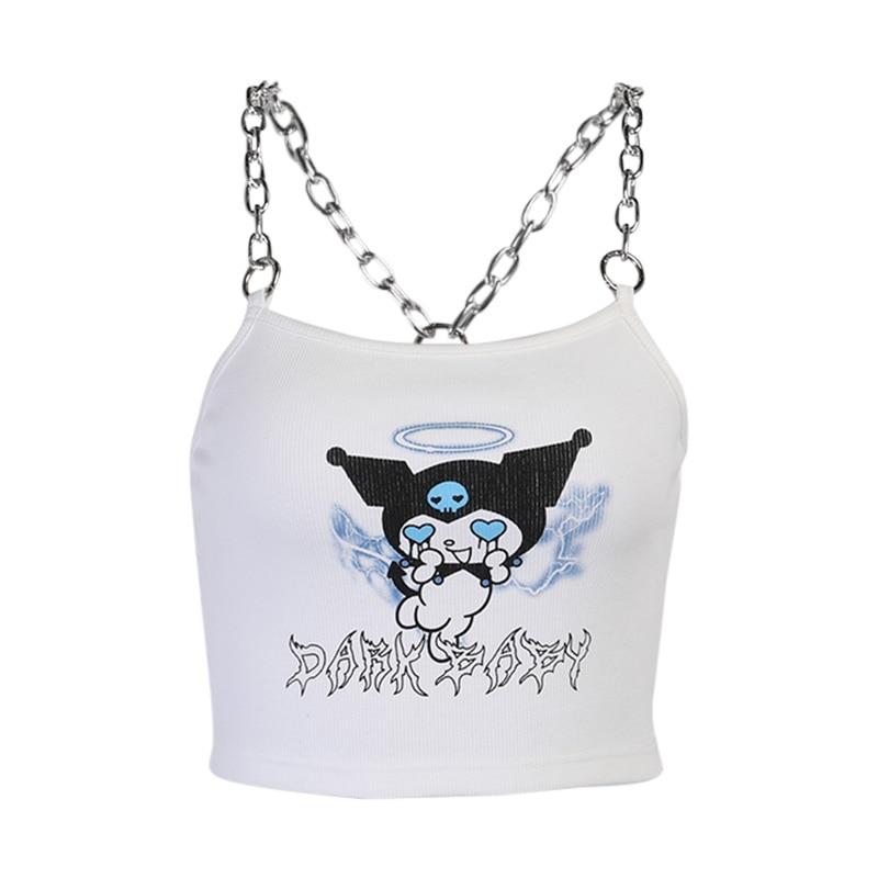 Dark Baby Kuromi Crop Top