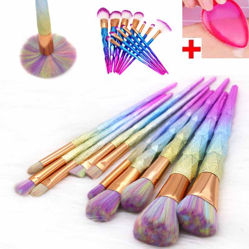 Glitter Rainbow Unicorn Brushes