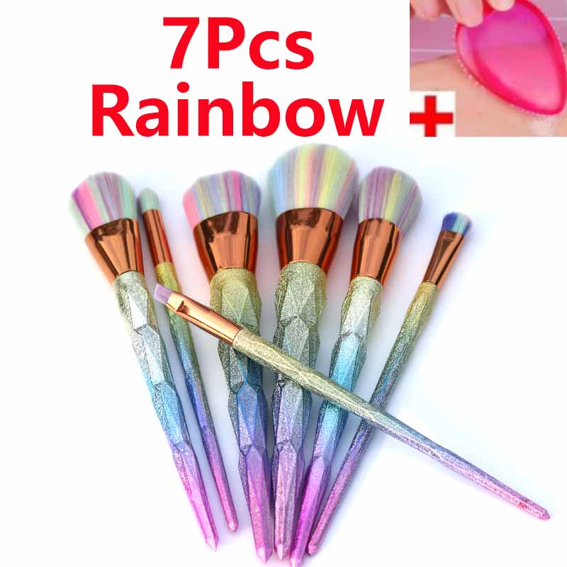 Glitter Rainbow Unicorn Brushes