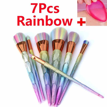 Glitter Rainbow Unicorn Brushes