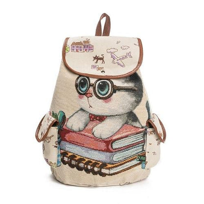 Canvas Kitten Rucksack