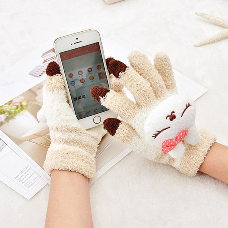 Touch Screen Kawaii Mittens