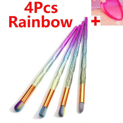 Glitter Rainbow Unicorn Brushes