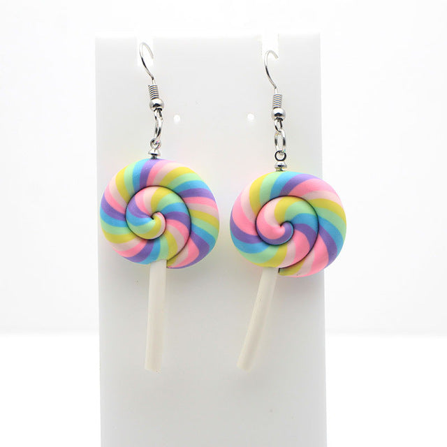 Rainbow Lollipop Earrings