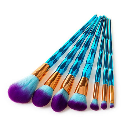 Blue Diamond Makeup Brush Set